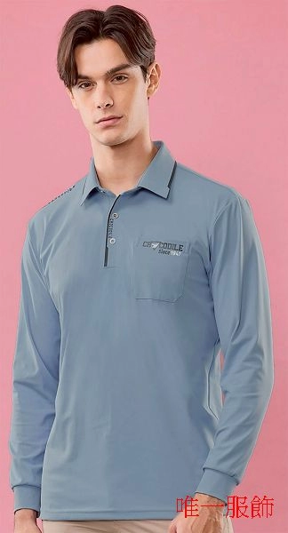 2025CROCODILE 長袖尼龍彈性POLO衫