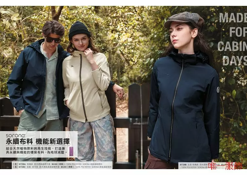 防水透氣長版絨裡外套