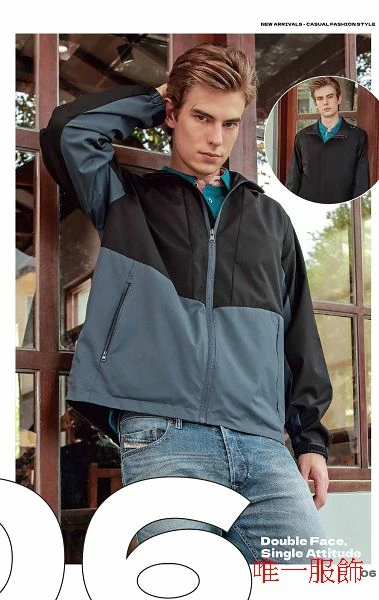 紅螞蟻雙面穿外套 黑/鐵灰